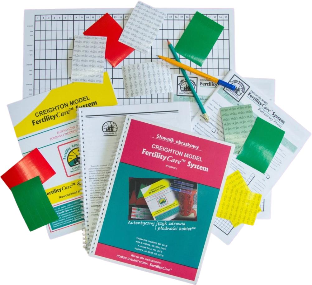 Material del Modelo Creighton: gráficas de registro, manual y stickers de colores